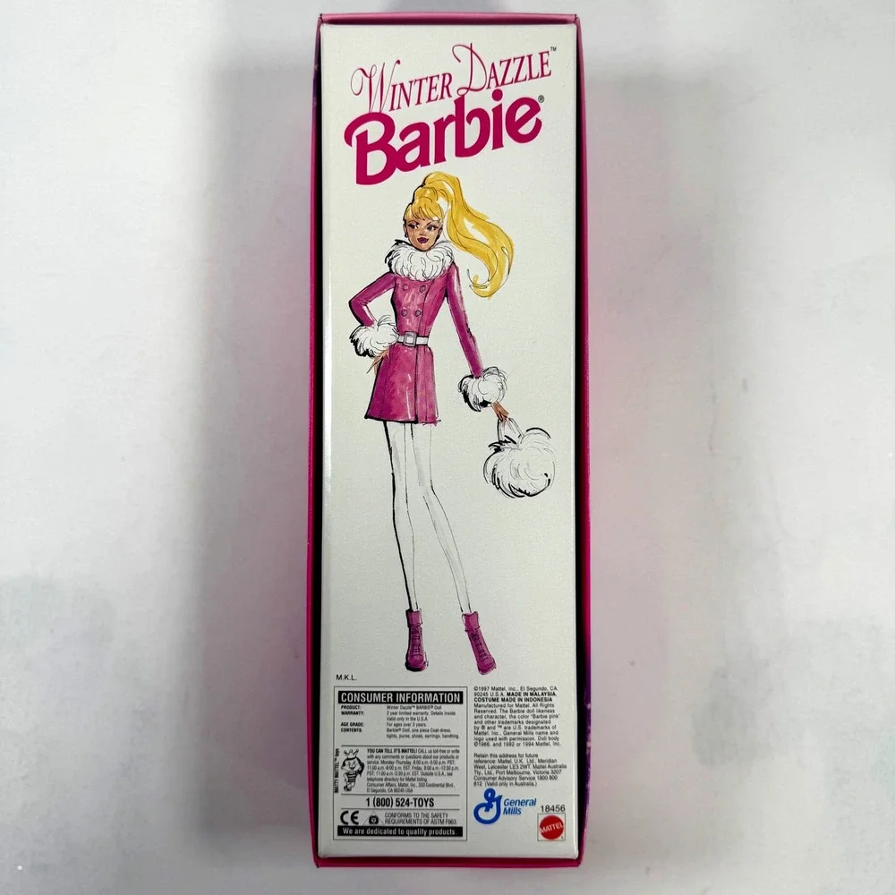 Mattel Winter Dazzle Barbie Doll 1997 Special Edition General Mills 18456 Pink